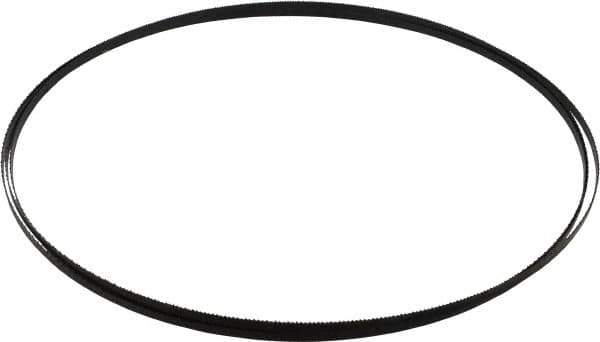 Starrett - 14 TPI, 10' Long x 1/4" Wide x 0.025" Thick, Welded Band Saw Blade - Carbon Steel, Toothed Edge, Raker Tooth Set, Flexible Back, Contour Cutting - Exact Industrial Supply