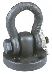 American Drill Bushing - 6,500 Lb Load Capacity Shackle Hoist Ring - 7/16 - 14 Thread, Alloy Steel - Exact Industrial Supply