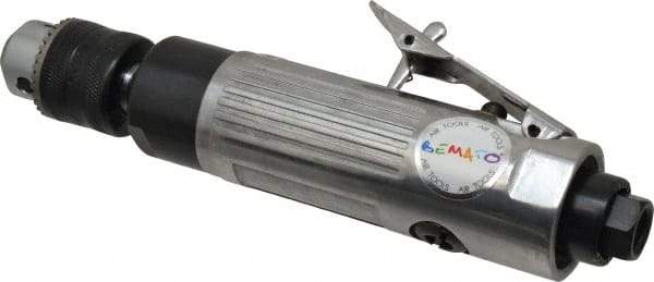 Value Collection - 3/8" Keyed Chuck - Inline Handle, 2,600 RPM, 0.5 hp, 90-120 psi - Exact Industrial Supply