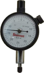 Starrett - 1/8" Range, 0-25-0 Dial Reading, 0.001" Graduation Dial Drop Indicator - 1-11/16" Dial, 0.05" Range per Revolution - Exact Industrial Supply