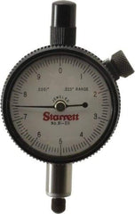 Starrett - 0.025" Range, 0-10 Dial Reading, 0.0001" Graduation Dial Drop Indicator - 1-11/16" Dial, 0.01" Range per Revolution - Exact Industrial Supply