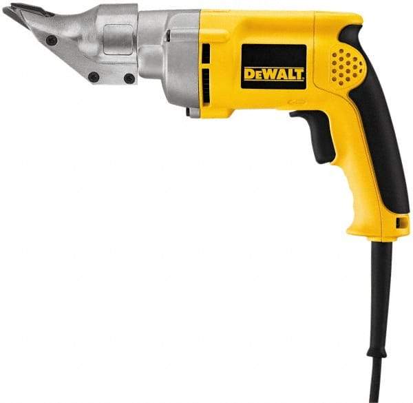 DeWALT - 2,500 SPM, 120 Volt, Pistol Grip Handle, Handheld Electric Shear - 18 Gauge (Mild Steel) & 20 Gauge (Stainless Steel) Cutting Capacity - Exact Industrial Supply