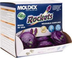 Moldex - Reusable, Corded, 27 dB, Flange Earplugs - Purple, 50 Pairs - Exact Industrial Supply