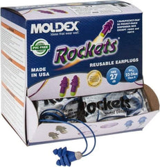 Moldex - Metal Detectable, Reusable, Corded, 27 dB Earplugs - Blue - Exact Industrial Supply