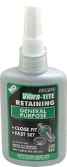 Vibra-Tite - 50 mL Bottle, Green, High Strength Liquid Retaining Compound - Series 530, 24 hr Full Cure Time - Exact Industrial Supply