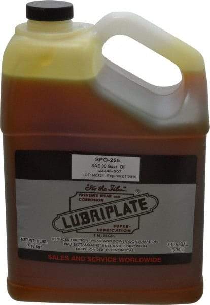 Lubriplate - 1 Gal Bottle, Mineral Gear Oil - 1044 SUS Viscosity at 100°F, 95 SUS Viscosity at 210°F, ISO 220 - Exact Industrial Supply