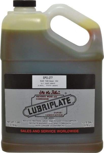Lubriplate - 1 Gal Bottle, Mineral Gear Oil - 148 SUS Viscosity at 210°F, 2260 SUS Viscosity at 100°F, ISO 460 - Exact Industrial Supply