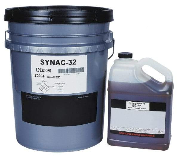 Lubriplate - 5 Gal Pail, ISO 46, SAE 20, Air Compressor Oil - 196 Viscosity (SUS) at 100°F, 47 Viscosity (SUS) at 210°F, Series AC-1 - Exact Industrial Supply