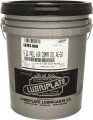 Lubriplate - 5 Gal Pail, ISO 100, SAE 30, Air Compressor Oil - 430 Viscosity (SUS) at 100°F, 63 Viscosity (SUS) at 210°F, Series AC-2A - Exact Industrial Supply