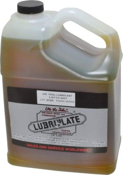 Lubriplate - 1 Gal Bottle, ISO 32, Air Tool Oil - 147 Viscosity (SUS) at 100°F, 44 Viscosity (SUS) at 210°F - Exact Industrial Supply