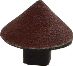 Superior Abrasives - 5/8" Diam 120 Grit 90° Included Angle Cone Center Lap - Aluminum Oxide, Fine Grade, Shank Mounted - Exact Industrial Supply