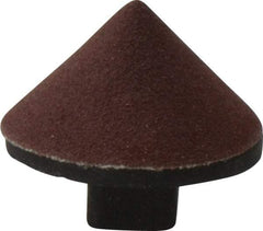 Superior Abrasives - 7/8" Diam 180 Grit 90° Included Angle Cone Center Lap - Aluminum Oxide, Very Fine Grade, Shank Mounted - Exact Industrial Supply