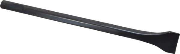 Value Collection - 1-3/8" Head Width, 12" OAL, 1/2" Shank Diam, Scaling Chisel - Round Shank, Steel - Exact Industrial Supply