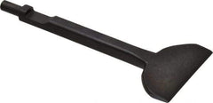 Value Collection - 3" Head Width, 7" OAL, 3/8" Shank Diam, Floor Scraper Chisel - Round Shank, Steel - Exact Industrial Supply
