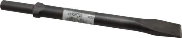 Made in USA - 1" Head Width, 12" OAL, Flat Chisel - Round Drive, Round Shank, Alloy Steel - Exact Industrial Supply