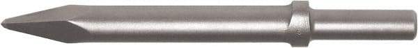 Made in USA - 12" OAL, Moil Point Chisel - Round Drive, Round Shank, Alloy Steel - Exact Industrial Supply