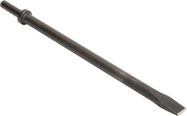Made in USA - 1" Head Width, 18" OAL, Flat Chisel - Round Drive, Round Shank, Alloy Steel - Exact Industrial Supply