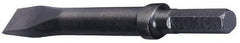 Made in USA - 1" Head Width, 18" OAL, 1/2" Shank Diam, Flat Chisel - Hex Drive, Hex Shank, Alloy Steel - Exact Industrial Supply
