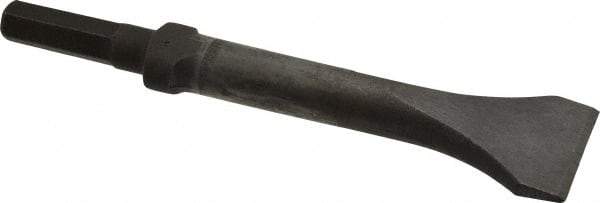Made in USA - 2" Head Width, 9" OAL, 1/2" Shank Diam, Scaling Chisel - Hex Drive, Hex Shank, Alloy Steel - Exact Industrial Supply
