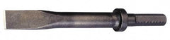 Made in USA - 1" Head Width, 12" OAL, Flat Chisel - Hex Drive, Hex Shank, Alloy Steel - Exact Industrial Supply