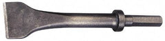 Made in USA - 3" Head Width, 9" OAL, Scaling Chisel - Hex Drive, Hex Shank, Alloy Steel - Exact Industrial Supply