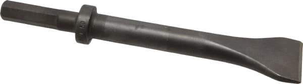 Made in USA - 2" Head Width, 9" OAL, Scaling Chisel - Hex Drive, Hex Shank, Alloy Steel - Exact Industrial Supply