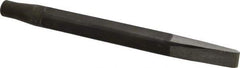 Made in USA - 15/16" Head Width, 12" OAL, Rivet Cutter Chisel - Round Drive, Round Shank, Alloy Steel - Exact Industrial Supply