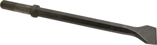 Made in USA - 3" Head Width, 18-1/4" OAL, 1" Shank Diam, Scaling Chisel - Hex Drive, Hex Shank, Alloy Steel - Exact Industrial Supply