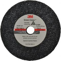 3 x 1/16, 3/8″ Hole Ceramic Cutoff Wheel Reinforced, 28,000 Max RPM, Use with Angle Grinders