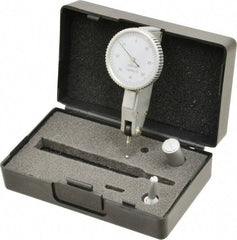 Value Collection - 0.008 Inch Range, 0.0001 Inch Dial Graduation, Horizontal Dial Test Indicator - 1.26 Inch White Dial, 0-40-0 Dial Reading - Exact Industrial Supply