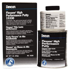 Devcon - 1 Lb Kit Black Butyl Rubber Putty - 120°F (Wet), 180°F (Dry) Max Operating Temp, 15 min Tack Free Dry Time - Exact Industrial Supply
