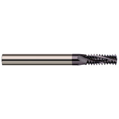 Harvey Tool - 5/16-24 Internal/External 24 TPI 1/4" Shank 3-Flute Solid Carbide Helical Flute Thread Mill - Exact Industrial Supply