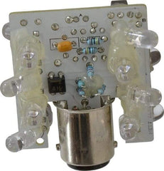 Eaton Cutler-Hammer - LED Lamp, Green, Steady, Stackable Tower Light Module - 24 VAC/VDC, 59 Milliamp, IP65 Ingress Rating, 4, 13, 4X NEMA Rated, Base Mount - Exact Industrial Supply