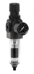 Norgren - 3/8 NPT Compact 1 Pc Filter/Regulator FRL Unit with Pressure Gauge - Exact Industrial Supply