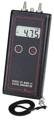 Dwyer - 11 Max psi, 0.5% Accuracy, Handheld Digital Manometer - 40 Inch Water Column, 122°F Max - Exact Industrial Supply