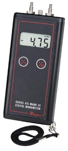 Dwyer - 150 Max psi, 0.5% Accuracy, Handheld Digital Manometer - 100 Maximum PSI, 122°F Max - Exact Industrial Supply