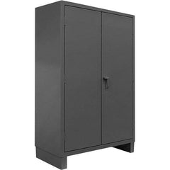 Durham - 4 Shelf Locking Storage Cabinet - Steel, 48" Wide x 24" Deep x 78" High, Gray - Exact Industrial Supply