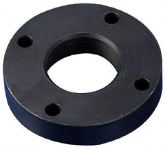 Keystone Threaded Products - 1.967-18 Int Thread, 1-1/4 - 1-1/2" Bar Diam, 4-1/4" Flange OD x 0.83" Thickness Precision Acme Mounting Flange - 4 Mounting Holes, Black Oxide Finish, Carbon Steel - Exact Industrial Supply