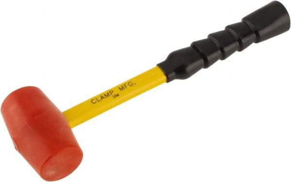 No-Mar - 1-3/8 Lb Head 2-1/16" Face Urethane Hammer - Fiberglass Handle - Exact Industrial Supply