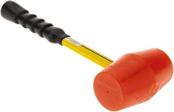 No-Mar - 1-7/8 Lb Head 2-5/8" Face Urethane Hammer - Fiberglass Handle - Exact Industrial Supply