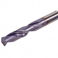 Screw Machine Length Drill Bit: 140 °, Solid Carbide Coated, Right Hand Cut, Spiral Flute, Straight-Cylindrical Shank, Series SCD-AP3