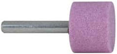 Grier Abrasives - 1 x 3/4" Head Diam x Thickness, W219, Cylinder, Aluminum Oxide Mounted Point - Exact Industrial Supply