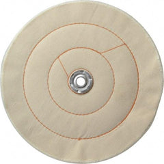 Dico - 10" Diam x 1/2" Thick Unmounted Buffing Wheel - Cushion Sewn, 1" Arbor Hole, Medium Density - Exact Industrial Supply
