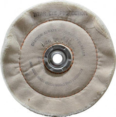 Dico - 6" Diam x 3/4" Thick Unmounted Buffing Wheel - Cushion Sewn, 1/2" Arbor Hole, Medium Density - Exact Industrial Supply