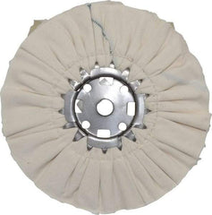 Divine Brothers - 10" Diam x 1/2" Thick Unmounted Buffing Wheel - Ventilated Bias Cut, 3/4" Arbor Hole - Exact Industrial Supply