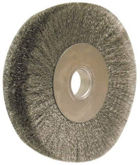 Anderson - 12" OD, 2" Arbor Hole, Crimped Steel Wheel Brush - 2" Face Width, 3" Trim Length, 0.0118" Filament Diam, 3,000 RPM - Exact Industrial Supply