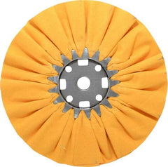 Divine Brothers - 10" Diam x 1/2" Thick Unmounted Buffing Wheel - Ventilated Bias Cut, 3/4" Arbor Hole - Exact Industrial Supply