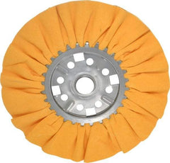 Divine Brothers - 12" Diam x 1/2" Thick Unmounted Buffing Wheel - Ventilated Bias Cut, 1-1/4" Arbor Hole - Exact Industrial Supply
