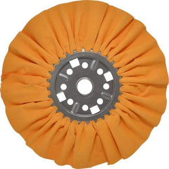 Divine Brothers - 14" Diam x 1/2" Thick Unmounted Buffing Wheel - Ventilated Bias Cut, 1-1/4" Arbor Hole - Exact Industrial Supply
