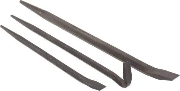 Mayhew - 3 Piece Line-Up & Rolling Head Pry Bar Set - Includes 14, 16 & 20" Lengths - Exact Industrial Supply